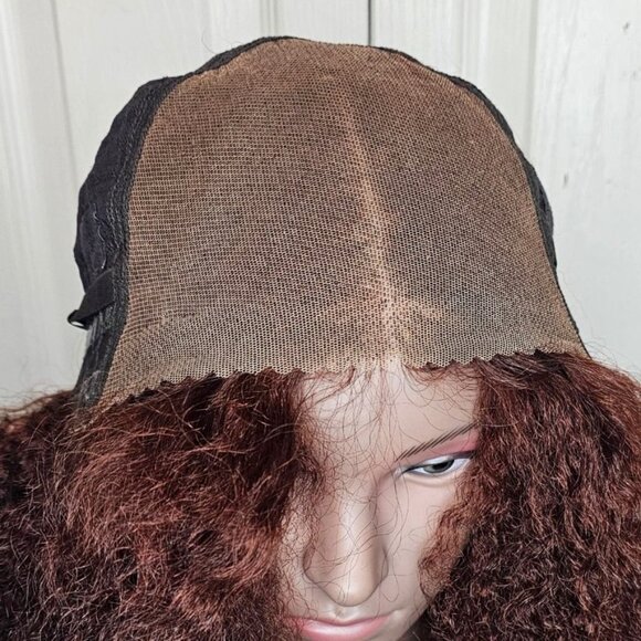 Nadula Bye Bye Knots Human Hair Wig Curly 200% Density 7x5 HD Lace Red Glueless - Picture 6 of 8